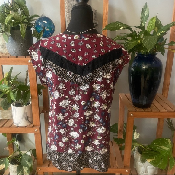 DR2 Boho Cap Sleeve airy flowy Blouse - Picture 7 of 10